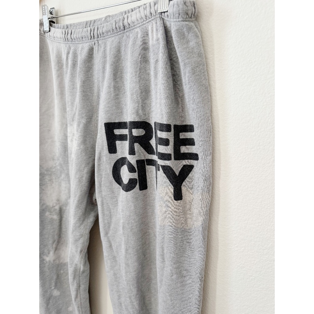 Freecity Gray BLEACHOUT OG sweatpants - heatheryumm M - Picture 4 of 8